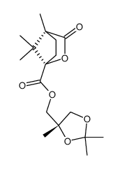 ((S)-2,2,4-trimethyl-1,3-dioxolan-4-yl)methyl (1S,4R)-4,7,7-trimethyl-3-oxo-2-oxabicyclo[2.2.1]heptane-1-carboxylate结构式