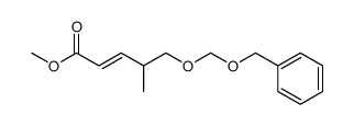 methyl (E)-5-((benzyloxy)methoxy)-4-methyl-2-pentenoate结构式