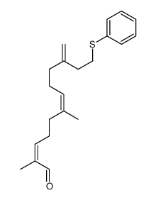 2,6-dimethyl-10-methylidene-12-phenylsulfanyldodeca-2,6-dienal Structure