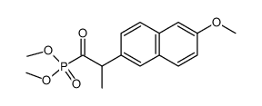 2-(6-methoxy-2-naphthyl)propionylphosphonic acid dimethyl ester Structure