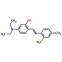 5-Diethylamino-2-[(2,4-dimethyl-phenylimino)-methyl]-phenol结构式