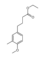 ethyl 4-(4-methoxy-3-methylphenyl)butanoate结构式