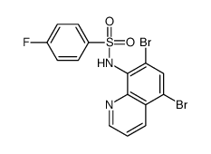 N-(5,7-dibromoquinolin-8-yl)-4-fluorobenzenesulfonamide Structure