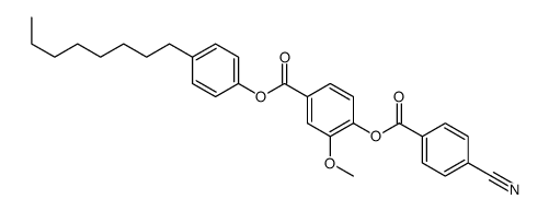 (4-octylphenyl) 4-(4-cyanobenzoyl)oxy-3-methoxybenzoate结构式