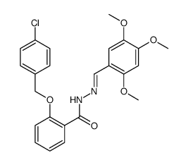 Benzoic acid, 2-[(4-chlorophenyl)methoxy]-, 2-[(2,4,5-trimethoxyphenyl)methylene]hydrazide Structure