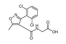 N-[[3-(2,6-Dichlorophenyl)-5-Methyl-4-isoxazolyl]carbonyl]glycine Structure