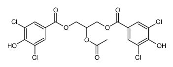 Benzoic acid, 3,5-dichloro-4-hydroxy-, 2-(acetyloxy)-1,3-propanediyl ester结构式