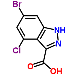 6-Bromo-4-chloro-1H-indazole-3-carboxylic acid图片