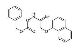 [(1-amino-2-quinolin-8-yloxyethylidene)amino] benzyl carbonate Structure