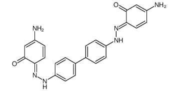 3-amino-6-[[4-[4-[2-(4-amino-6-oxocyclohexa-2,4-dien-1-ylidene)hydrazinyl]phenyl]phenyl]hydrazinylidene]cyclohexa-2,4-dien-1-one Structure