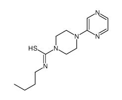 N-butyl-4-pyrazin-2-ylpiperazine-1-carbothioamide结构式
