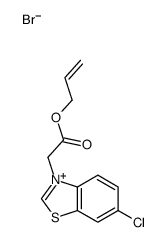 prop-2-enyl 2-(6-chloro-1,3-benzothiazol-3-ium-3-yl)acetate,bromide结构式