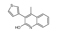 4-methyl-3-thiophen-3-yl-1H-quinolin-2-one结构式