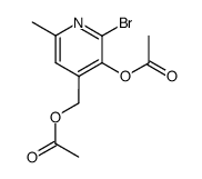 4-(acetoxymethyl)-2-bromo-6-methylpyridin-3-yl acetate结构式