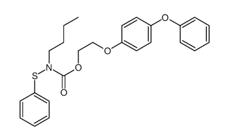 2-(4-phenoxyphenoxy)ethyl N-butyl-N-phenylsulfanylcarbamate结构式