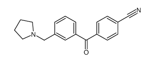 4'-CYANO-3-PYRROLIDINOMETHYL BENZOPHENONE结构式