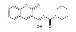 N-(2-oxochromene-3-carbonyl)piperidine-1-carboxamide结构式
