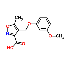 4-[(3-Methoxyphenoxy)methyl]-5-methyl-1,2-oxazole-3-carboxylic acid Structure