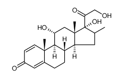 Pregna-1,4-diene-3,20-dione, 11α,17,21-trihydroxy-16-methyl结构式