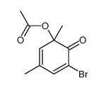 (5-bromo-1,3-dimethyl-6-oxocyclohexa-2,4-dien-1-yl) acetate Structure