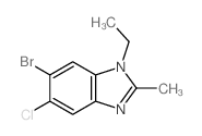 6-bromo-5-chloro-1-ethyl-2-methyl-benzoimidazole structure