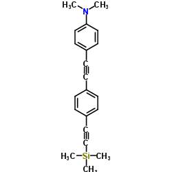 N,N-dimethyl-4-[2-[4-(2-trimethylsilylethynyl)phenyl]ethynyl]aniline Structure