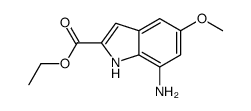 ethyl 7-amino-5-methoxy-1H-indole-2-carboxylate结构式