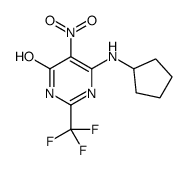 6-(cyclopentylamino)-5-nitro-2-(trifluoromethyl)-1H-pyrimidin-4-one Structure