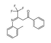 4,4,4-trifluoro-3-(2-methylphenyl)imino-1-phenylbutan-1-one Structure
