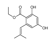 ethyl 2,4-dihydroxy-6-(2-methylprop-1-enyl)benzoate结构式