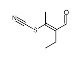 3-formylpent-2-en-2-yl thiocyanate Structure