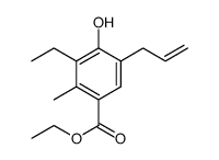 ETHYL 5-ALLYL-3-ETHYL-4-HYDROXY-2-METHYLBENZOATE结构式