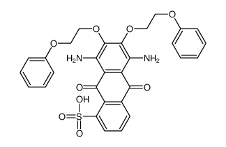 5,8-diamino-9,10-dihydro-9,10-dioxo-6,7-bis(2-phenoxyethoxy)anthracenesulphonic acid结构式