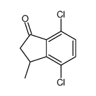 4,7-dichloro-3-methyl-2,3-dihydroinden-1-one结构式