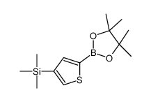 trimethyl-[5-(4,4,5,5-tetramethyl-1,3,2-dioxaborolan-2-yl)thiophen-3-yl]silane结构式