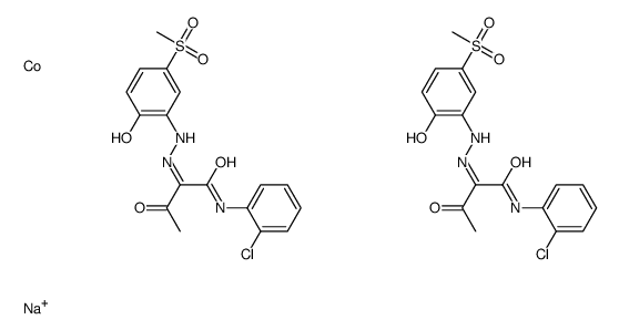 sodium bis[N-(2-chlorophenyl)-2-[[2-hydroxy-5-mesylphenyl]azo]-3-oxobutyramidato(2-)]cobaltate(1-) Structure