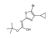 tert-butyl N-(5-bromo-4-cyclopropyl-1,3-thiazol-2-yl)carbamate Structure