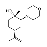 Cyclohexanol, 1-methyl-4-(1-methylethenyl)-2-(4-morpholinyl)-, (1S,2S,4S) Structure