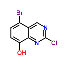 5-Bromo-2-chloro-8-quinazolinol Structure