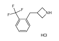 3-[2-(trifluoromethyl)benzyl]azetidine hydrochloride结构式