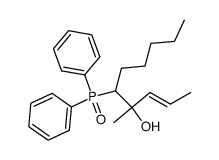 (E)-5-diphenylphosphinoyl-4-methyldec-2-en-4-ol结构式