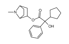 endo-2-(2-cyclopentyl-2-hydroxy-2-phenyl)acetoxy-7-methyl-7-azabicyclo<2.2.1>heptane结构式