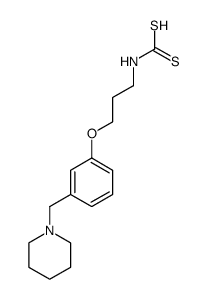 N-(3-(3-(1-Piperidinylmethyl)phenoxy)propyl)dithiocarbamidsaeure Structure