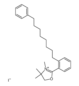 3,4,4-Trimethyl-2-[2-(8-phenyl-octyl)-phenyl]-4,5-dihydro-oxazol-3-ium; iodide Structure