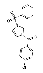 (1-benzenesulfonyl-1H-pyrrol-3-yl)-(4-chlorophenyl)methanone结构式
