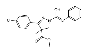 methyl 5-(4-chlorophenyl)-4-methyl-2-(phenylcarbamoyl)-3H-pyrazole-4-carboxylate Structure