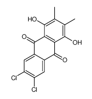 6,7-bis(phenylthio)-2,3-dimethyl-1,4-dihydroxyanthraquinone结构式