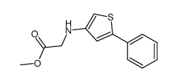 methyl 2-(5-phenylthiophen-3-ylamino)acetate结构式