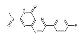 6-(4-fluoro-phenyl)-2-methanesulfinyl-3H-pteridin-4-one结构式