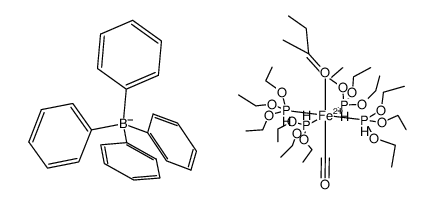 trans-[Fe(CO)(CH3)C2H5CO(P(OEt)3)4](BPh4)2结构式